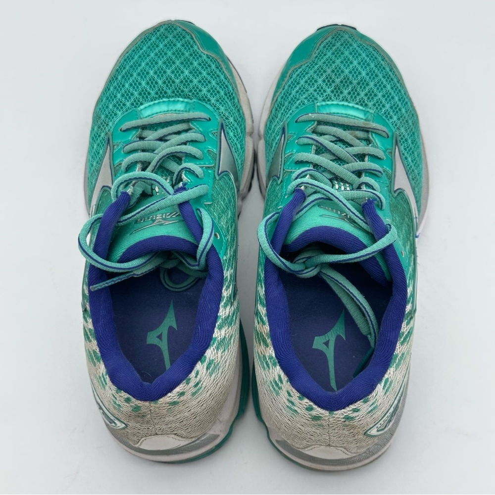 Mizuno Wave Rider Turquoise Mesh Running Shoes - Picture 4 of 9